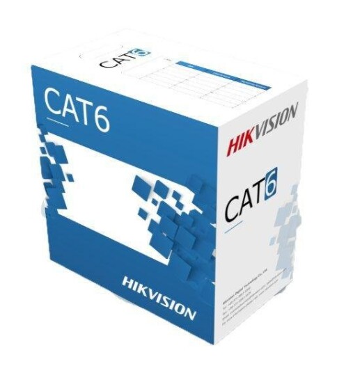 Hikvision - Samlet Kabel - 305 M - 5.8 Mm - Utp - Cat 6 - Solid - Hvit Ral 9003