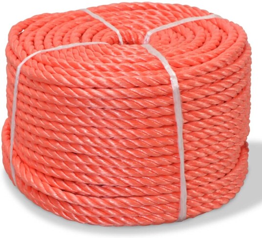  Vridd tau polypropylen 10 mm 500 m oransje