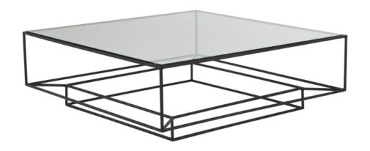 Jotex LAKELAND sofabord 102x102 cm Glass/Svart 1593575-01-0 1593575-02-0
