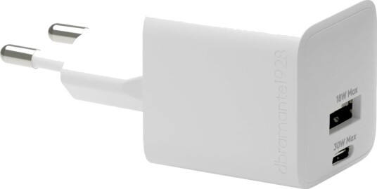 Dbramante1928 Re-Charge Pro - Strømadapter - 30 Watt - 2 Utgangskontakter (Usb-C, Usb) - Hvit - Europa