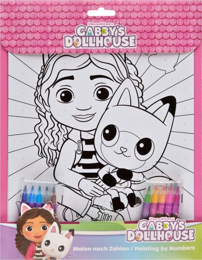 Gabby's Dollhouse Mal etter nummer kreativsett 3+ år