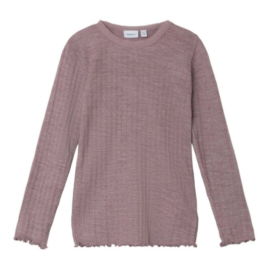 Name It   Trøye i Ull og Silke Jr Rib Wossa Purple Dove   116