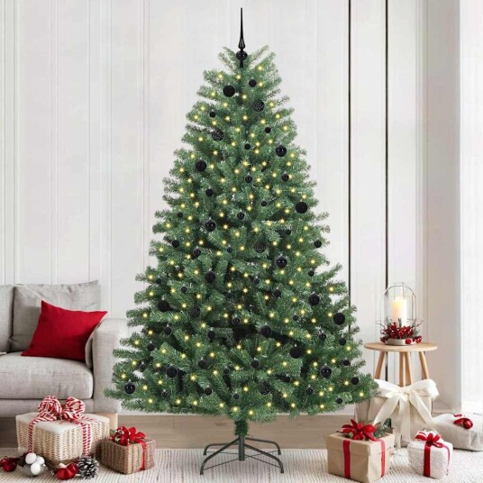  Kunstig sammensatt juletre grønn 240 cm PVC og metall