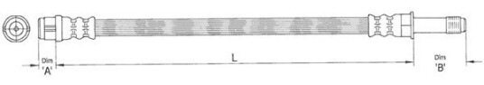 Bremseslange METZGER 4110363 Bremseslange METZGER 4110363