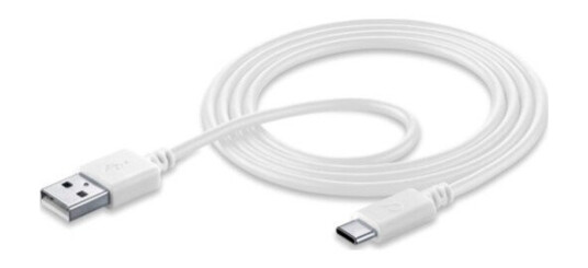 CellularLine USB-A til USB-C Ladekabel 1,2m Hvit - Strømkabel