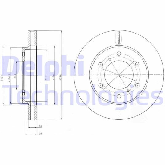 Bremseskive DELPHI BG4257