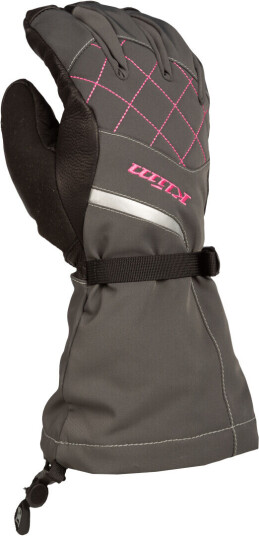 Klim Allure Black Ladies hansker M Svart Grå Rosa