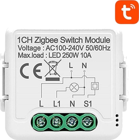 Avatto N-ZWSM01-1 Smart Brytermodul (Zigbee/Tuya) - 1 Kanal