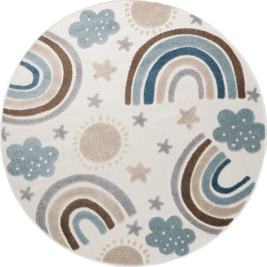 Rundt barneteppe Rainbow Potpourri krem/multi Størrelse: Ø 120 cm Rundt barneteppe Rainbow Potpourri krem/multi Størrelse: Ø 120 cm