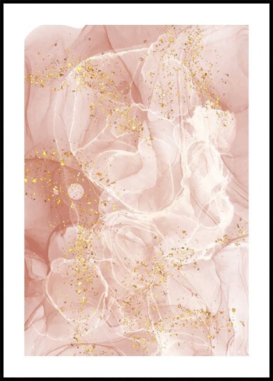 Abstract Marble with Gold Accents Plakat Plakat / 100x150cm