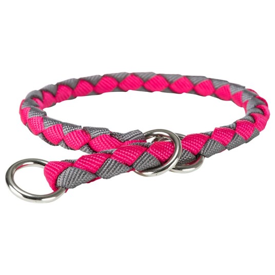 Trixie Cavo Trekk-Stopp-Halsbånd, fuchsia/grafitt - Str L: 47-55 cm Halsomfang, ø 18 mm