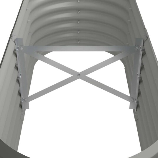 vidaXL Plantekasse pulverlakkert stål 114x40x36 cm grå vidaXL Plantekasse pulverlakkert stål 114x40x36 cm grå
