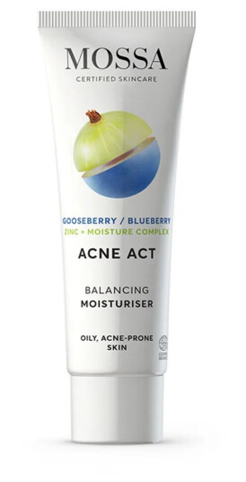 MOSSA ACNE ACT Balancing Moisturiser, 50 ml MOSSA Dagkrem MOSSA ACNE ACT Balancing Moisturiser, 50 ml MOSSA Dagkrem