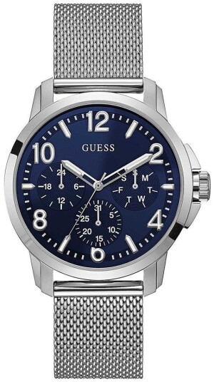 Guess Herreklokke W1040G1 Iconic Blå/Stål Ø42 mm
