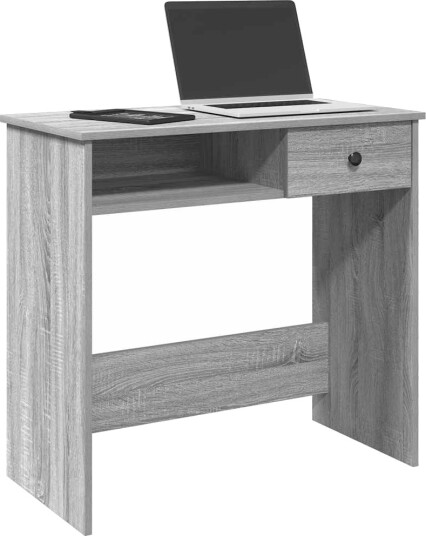 Skrivebord grå sonoma 80x40x75 cm konstruert tre