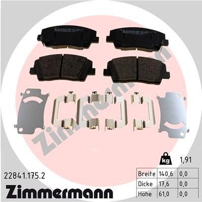 Bremseklosser ZIMMERMANN 22841.175.2 Bremseklosser ZIMMERMANN 22841.175.2