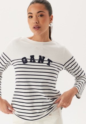 GANT Reg Breton Boat Neck T-shirt Evening Blue XS