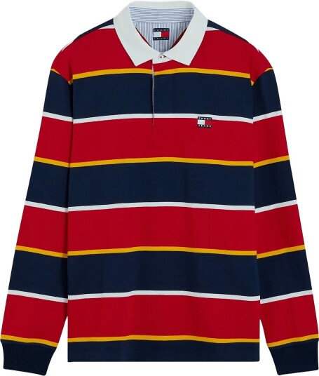 Tommy Jeans Tjm Striped Rugby Red S