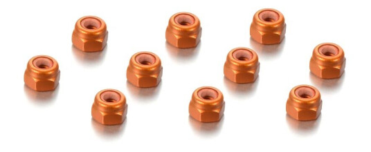 HUDY Alu Nut M3 - Orange (10)