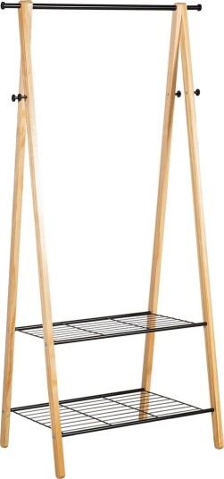 Klesstativ FOREST 2 hyller/kroker 79x45x155 -