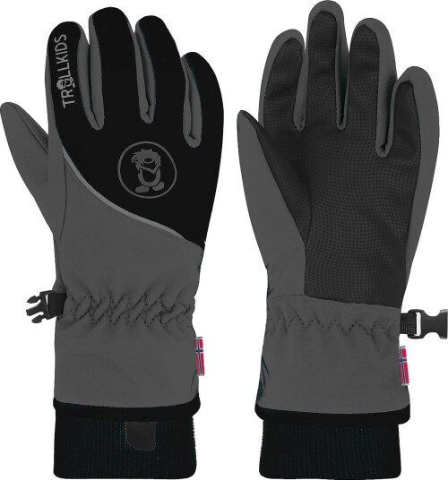 TrollKids Kids Trolltunga Glove   ANTHRACITE/BLACK   4.5;7 8Y