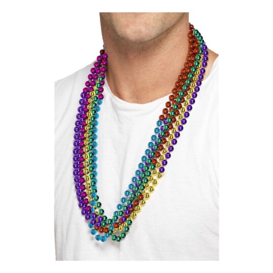 Smiffys Partybeads Regnbuefargede - 6-pakning