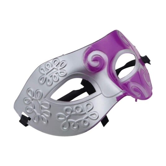 Venetiansk maske - Sølv/Magenta Venetiansk maske - Sølv/Magenta