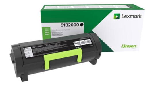 Lexmark MS317/MX317 BK Toner - 51B2000 Original - Svart 2500 sider Lexmark MS317/MX317 BK Toner - 51B2000 Original - Svart 2500 sider