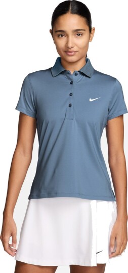Nike W Nike Golf Club SS Polo Golf pologenser dame Work Blue White Medium