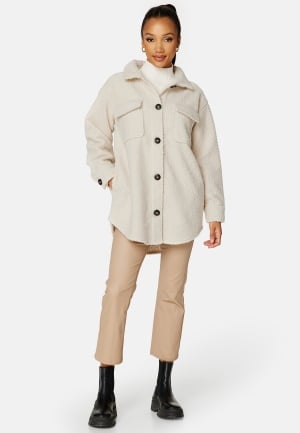 BUBBLEROOM Teagan Teddy Shacket Beige XS
