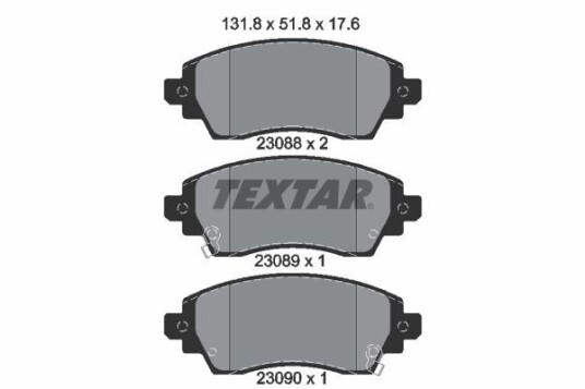 Bremseklosser TEXTAR 2308801 Bremseklosser TEXTAR 2308801