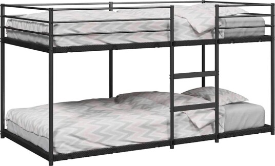  Køyeseng uten madrass svart 80x200 cm stål 8721158511973