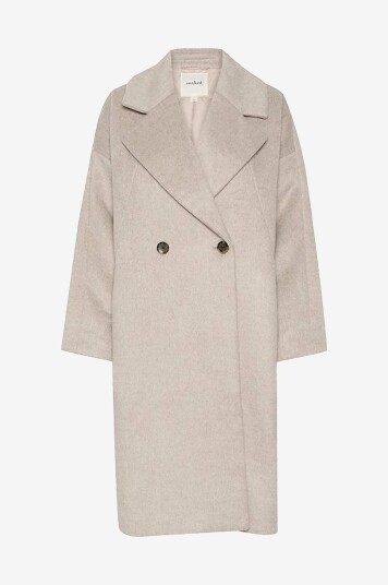 Soaked in Luxury Kåpe slCalliope Coat Beige Soaked in Luxury Kåpe slCalliope Coat Beige