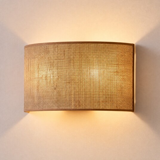 Vegglampe Duolla Nature Brun / Rust Stue Stoff / Tekstil Boho 40 16 Brun / Rust