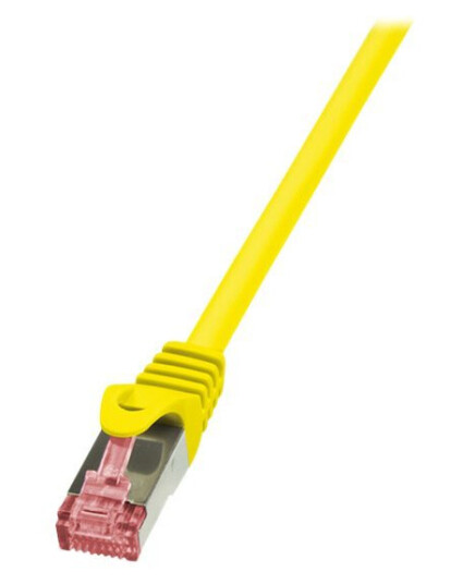 Logilink Primeline Koblingskabel Rj-45 Hann Til Rj-45 Hann 10 M Sftp Pimf Cat 6 Med Støvel Halogenfri Uten Hindringer Gul