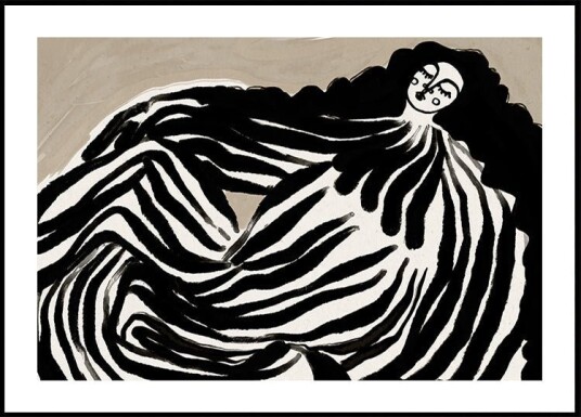Monochrome Waves Poster Plakat / 100x150cm