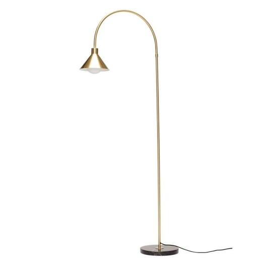 Golvlampa med Marmorfot Mässing 168cm Golvlampa med Marmorfot Mässing 168cm