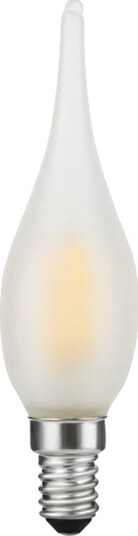 Spl E10 1,5W LED filament mini tipp pære C23 90lm 2700K matt glass Kulør : Varm Spl E10 1,5W LED filament mini tipp pære C23 90lm 2700K matt glass Kulør : Varm