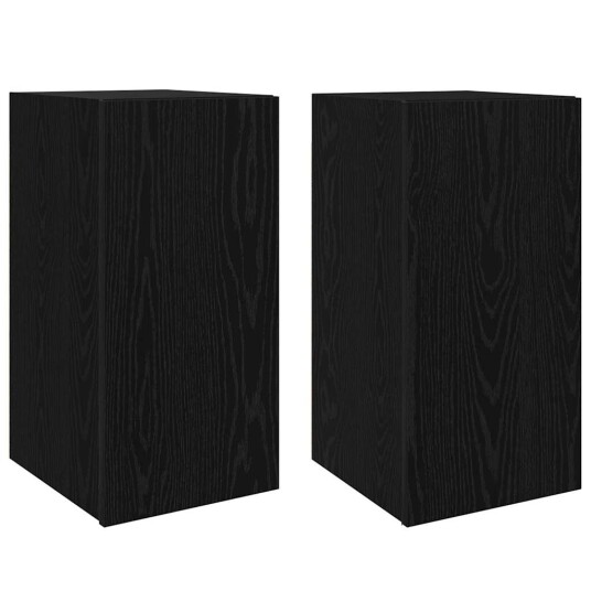 TV benksett 4 pcs Svart eik 30.5 x 30 x 60 cm Konstruert tre TV benksett 4 pcs Svart eik 30.5 x 30 x 60 cm Konstruert tre