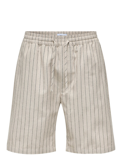 ONLY & SONS Onstinus Loose 0256 Linen Shorts - Cream - XS