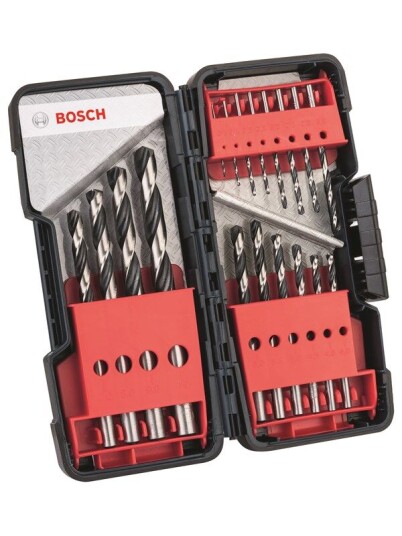 Bosch PointTeQ 18-delt Spiralborsett for Metall og Stål
