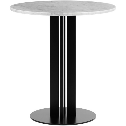 Normann Copenhagen Scala Café Table H75 Ø60 cm Oak Bistrobord Laget av marmor 70 cm Hvit