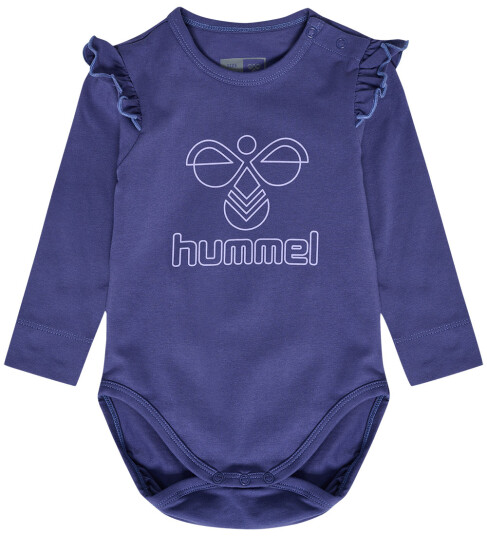 Hummel Body I/e HmlEline Skipper Blue 1 år 80 Langermet Body Blå Lilla