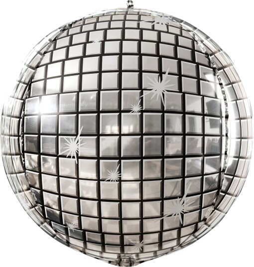 Club Green Hootyballoon Folieballong Discokule Sølv HBDP117