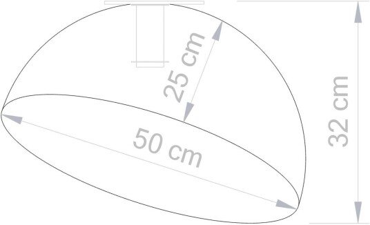 Sigma Taklampe Sfera Ø 50 cm hvit/gull