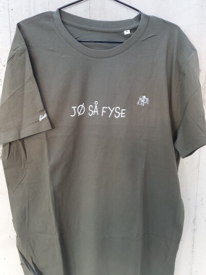 Huset Aukrust Jø så fyse t skjorte med liten Solan khaki xxxl