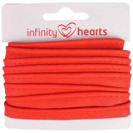 Infinity Hearts Bisebånd Bomull 11mm 04 Rød 5m