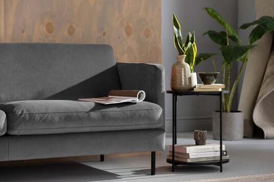 Teodin Hjørnesofa Large FløyeLysegrå