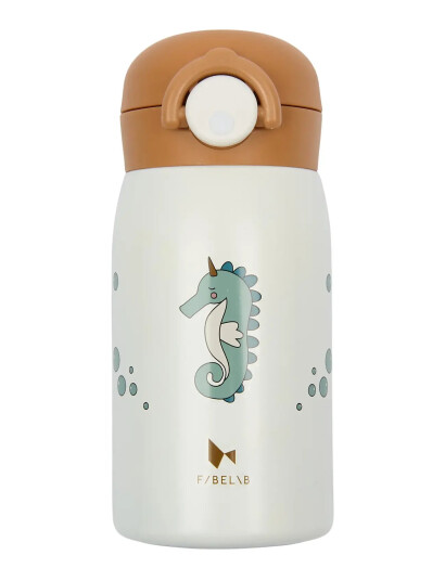 Fabelab Water Bottle Seahorse Beige One Size