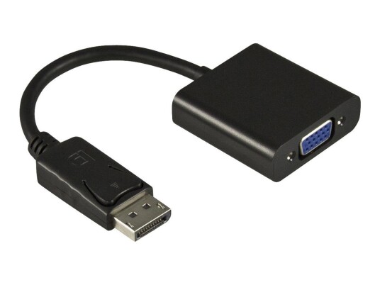 Deltaco DisplayPort til VGA Adapter 0,2m Svart - 1920x1080 Oppløsning